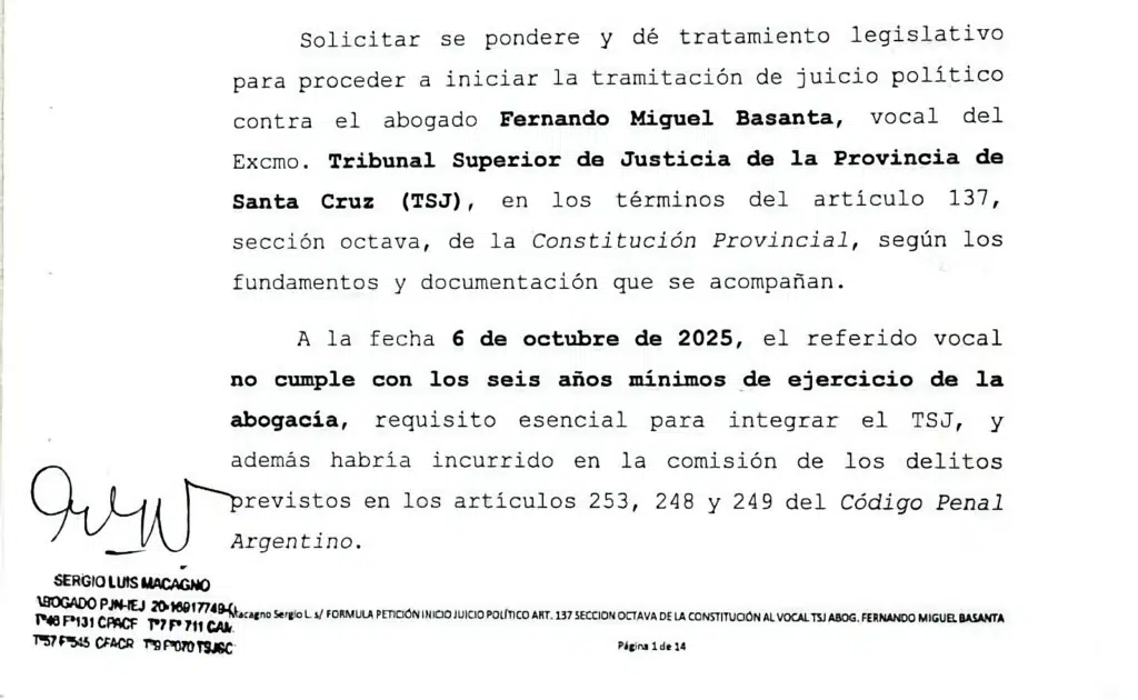 Basanta fue suspendido en su cargo y ahora los diputados deciden