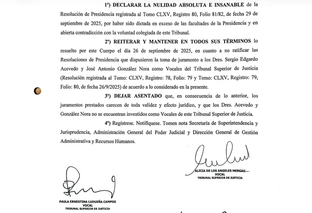 El Superior Tribunal de la provincia partido, el gobierno empecinado y la calidad institucional de la justicia, por el piso