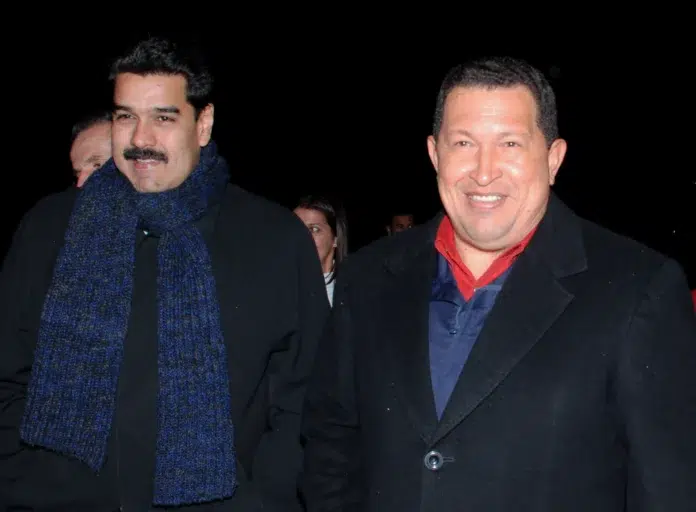 Hugo Chávez junto a Nicolás Maduro en El Calafate - Foto: OPI Santa Cruz/Francisco Muñoz