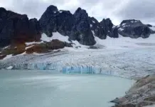 Recomiendan no acercarse al glaciar Ojo del Albino El glaciar Ojo del Albino en Tierra del Fuego
