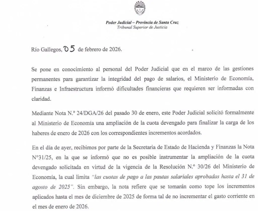 El STJ se queja porque no le envían los fondos con el aumento autoimpuesto ¿Y qué esperaban?