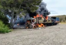 Falleció un hombre tras un incendio en un camión Falleció un hombre tras un incendio en un camión