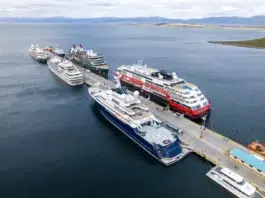 El puerto de Ushuaia en temporada alta -