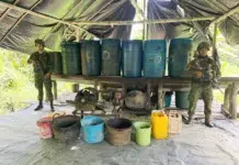 La Armada de Colombia destruyó 30 laboratorios de cocaína La Armada de Colombia destruyó 30 laboratorios de cocaína