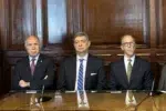 Los jueces de la Corte Suprema Carlos Rosenkrantz, Ricardo Lorenzetti y Horacio Rosatti -