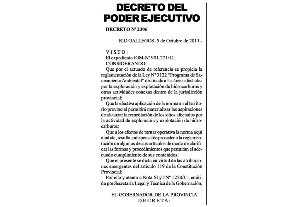 La Secretaría de Estado Fiscalización y Control Ambiental de Santa Cruz, incumple su función. Aún no se iniciaron las tareas para hacer el inventario del pasivo ambiental en el GSJ
