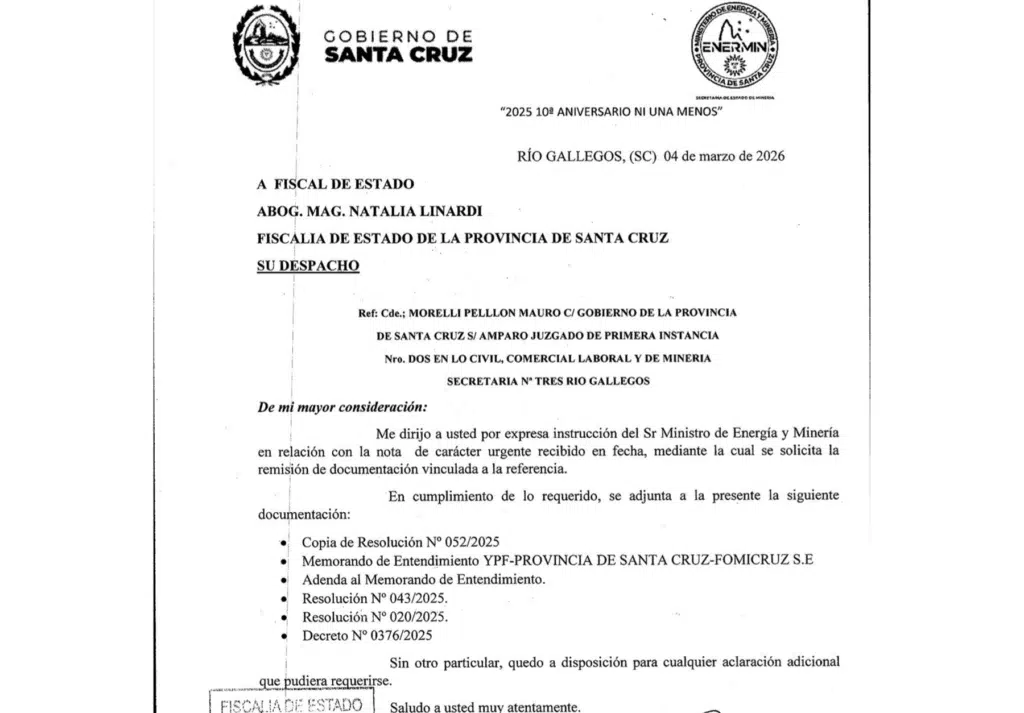 Claudio Vidal deja indemne a YPF de cualquier perjuicio en el tema ambiental. Por estos motivos sus cláusulas nunca fueron públicas