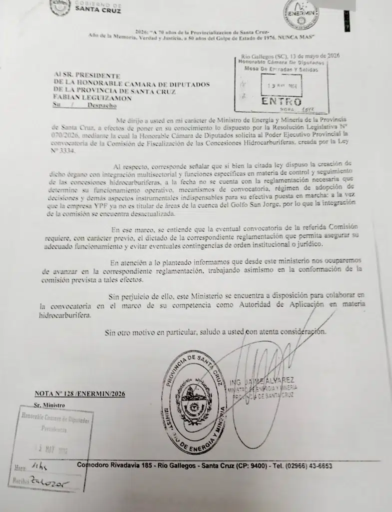 La respuesta del Ministro Álvarez a Diputados revela la insolvencia argumentativa y los incumplimientos del gobierno en materia de control a empresas petroleras