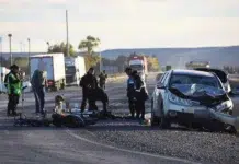 Un motociclista murió al chocar con un auto en Trelew Un motociclista murió al chocar con un auto en Trelew