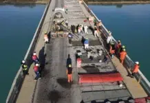 Avanzan las obras en el puente sobre el río Santa Cruz Avanzan las obras en el puente sobre el río Santa Cruz
