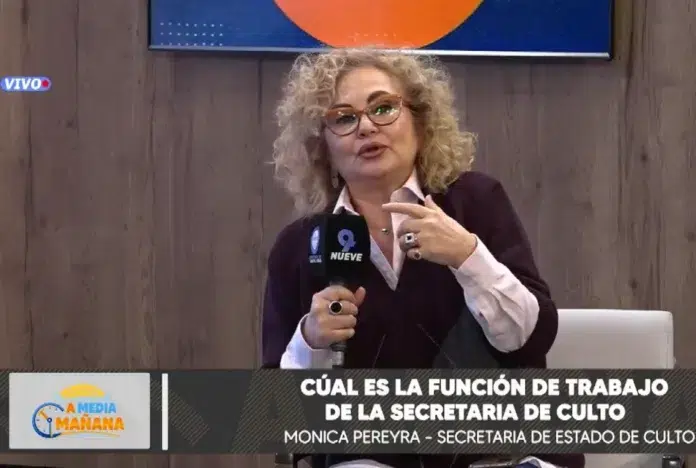La Secretaría de Estado de Culto de la provincia la Sra Mónica Pereyra