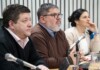 El ministro de Economía Ezequiel Verbes, la Ministra Elmiger y Pedro Luxen