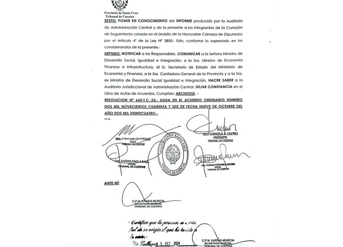 Un informe del Tribunal de Cuentas expone el uso discrecional de los fondos durante la Emergencia Alimentaria y Administrativa en Santa Cruz