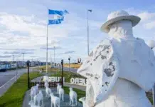 Cae la población en Río Grande tras 130 años de crecimiento ininterrumpido Río Grande Tierra del Fuego en invierno -