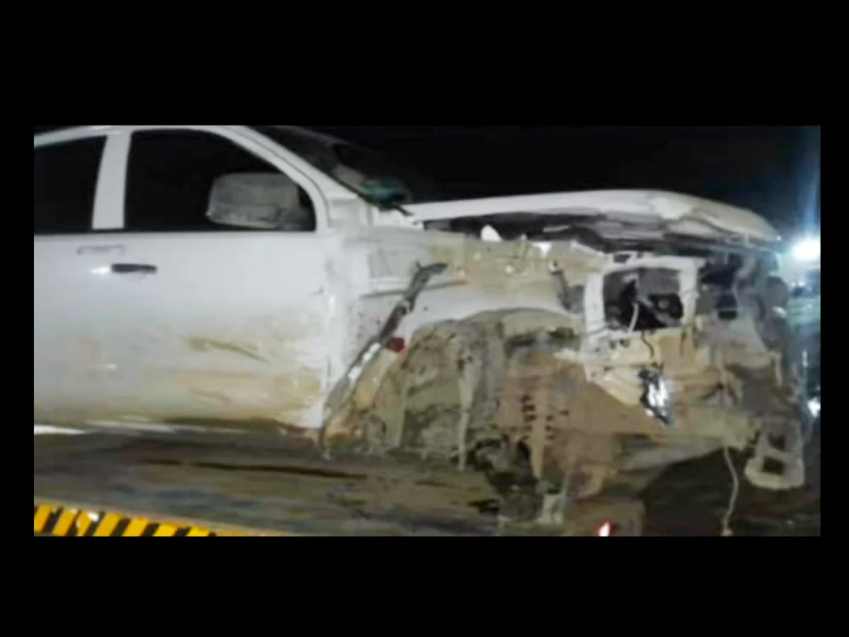 La Camioneta que manejaba Agustín Collazo, Secretario del gobernador Claudio Vidal