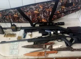 Secuestraron armas y carne de guanaco en un vehículo en la Ruta 29 Policía del Chubut incautó rifles y guanaco en Ruta 29