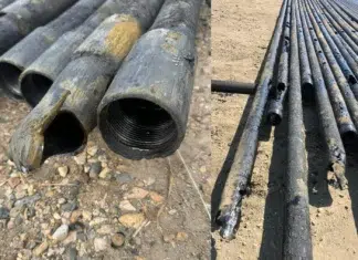 Así están los “tubing” que sacan de los pozos de YPF. Un verdadero desastre ambiental que nadie repara ni paga ante la ausencia de control estatal