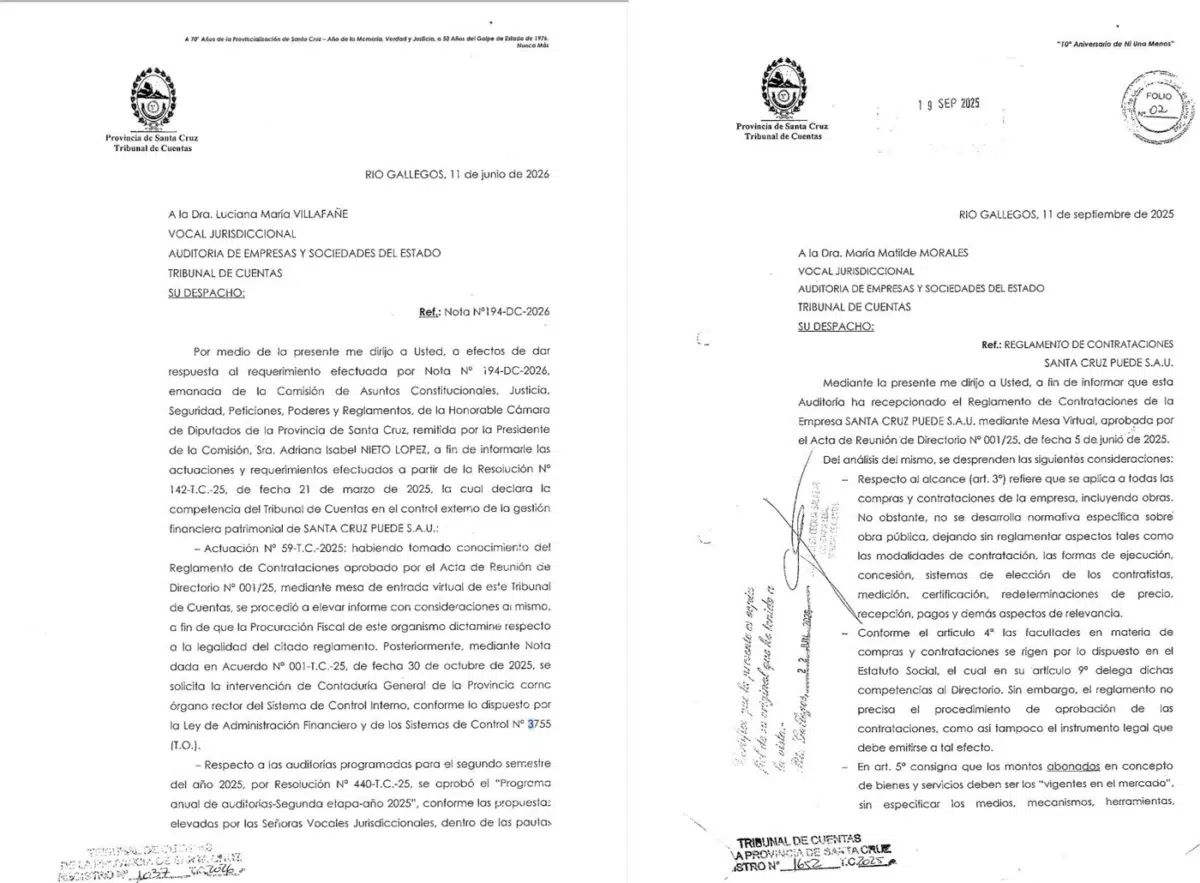 El Tribunal de Cuentas de la provincia expuso el mecanismo de cómo "Santa Cruz Puede S.A.U." evade la ley financiera