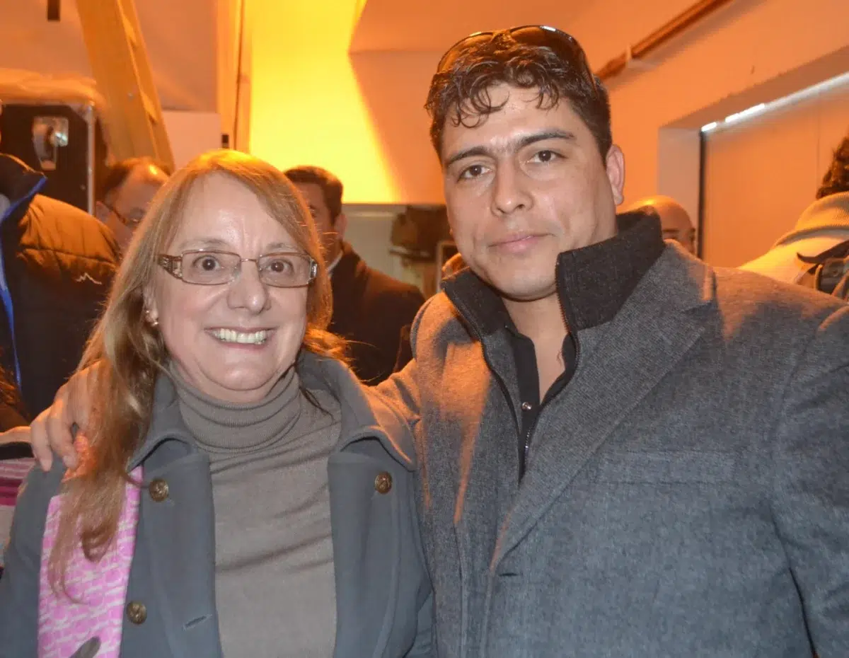 El Gobernador Claudio Vidal junto a la ex gobernadora Alicia Kirchner -