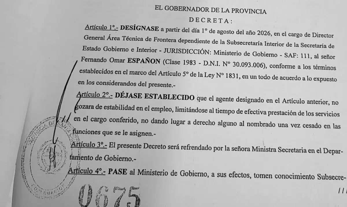 El doble estándar del gobierno ante la función pública. La polémica designación de Fernando Españón, el silencio judicial y la ética gubernamental en debate