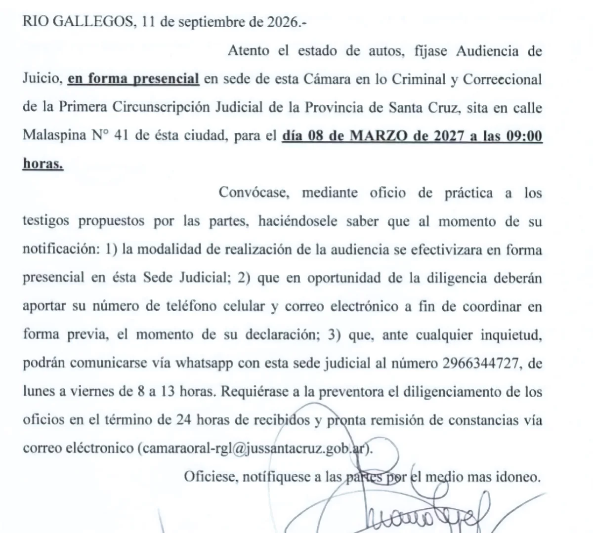 Fijan para marzo de 2027 el juicio oral por falsificación de documentos públicos y abuso de autoridad contra Fernando Españón y cuatro cómplices