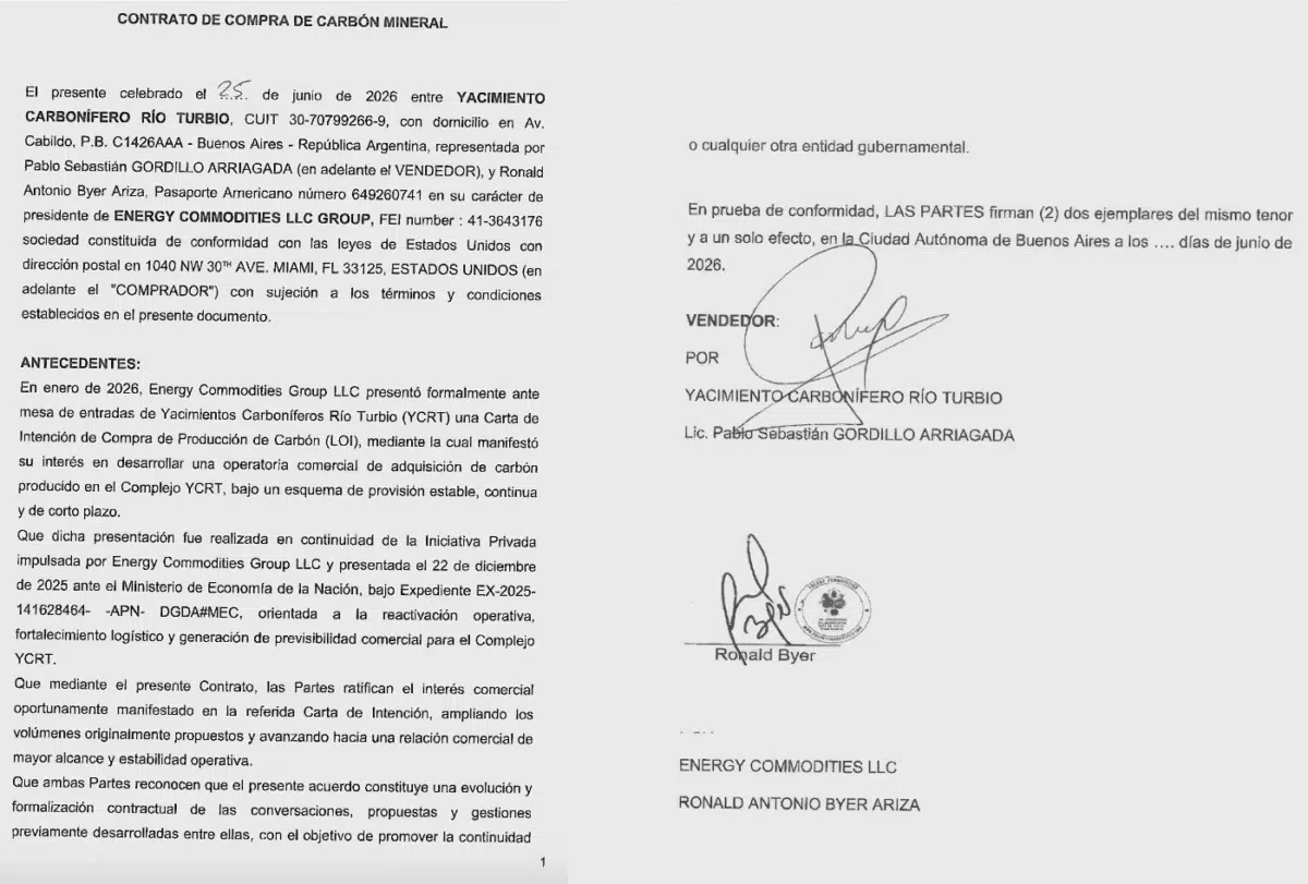 El salvavidas de plomo de YCRT. Radiografía de un contrato armado a la medida del Energy Comodities LLC Group