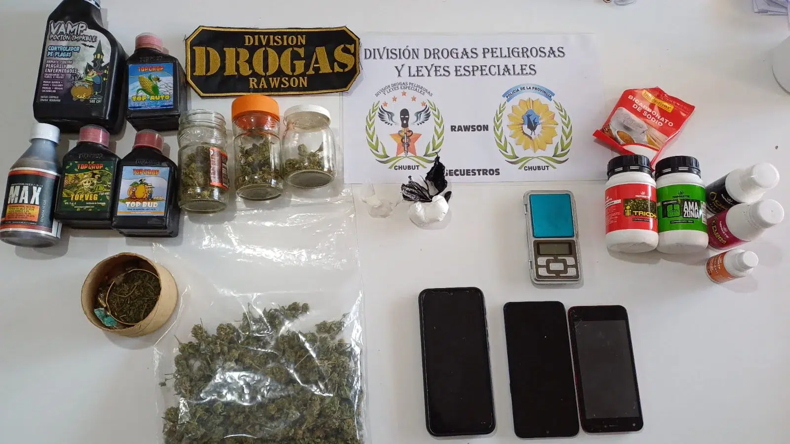 División Drogas de Rawson incautó cocaína y marihuana División Drogas de Rawson incautó cocaína y marihuana