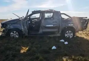 Una funcionaria de Educación volcó en Ruta 3 y sufrió lesiones graves Una funcionaria de Educación volcó en Ruta 3 y sufrió lesiones graves