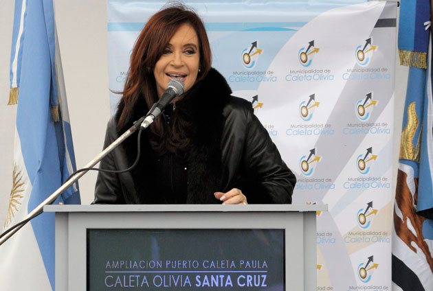 La Presidenta de la Nación Cristina Kirchner en Caleta Olivia - Foto: OPI Santa Cruz/Francisco Muñoz