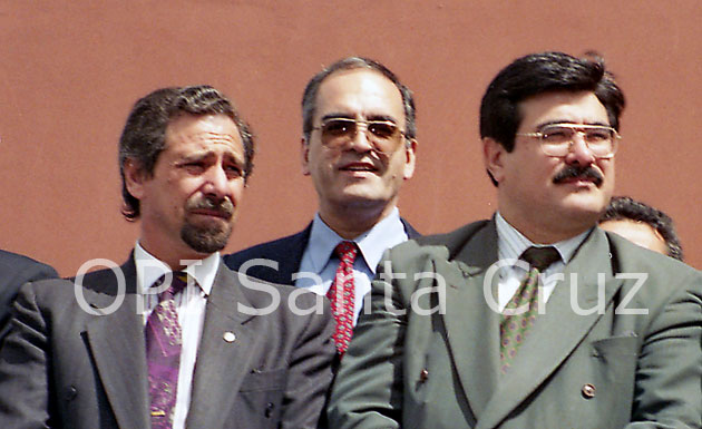 Ricardo Jaime y Carlos Zanini en los 90 cuando Néstor Kirchner era Gobernador de Santa Cruz - Foto: Archivo OPI Santa Cruz