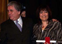 Adriana Reyes junto a Raúl Cantín